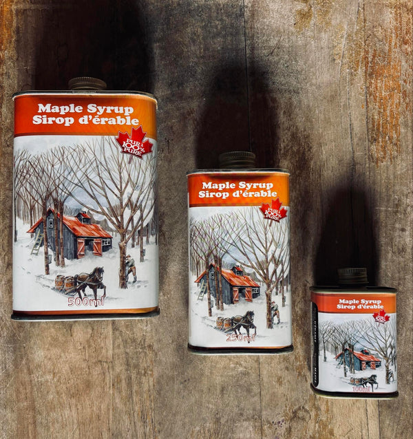 Sirop d’érable bidon de métal - La ferme des cent acres - Produit du Québec