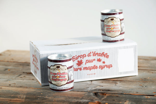 Sirop d'érable pur (Boîte de 8 conserves) - La ferme des cent acres - Produit du Québec