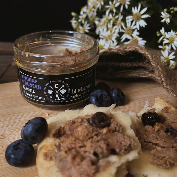 Terrine d’agneau bleuets-érable romarin - La ferme des cent acres - Produit du Québec
