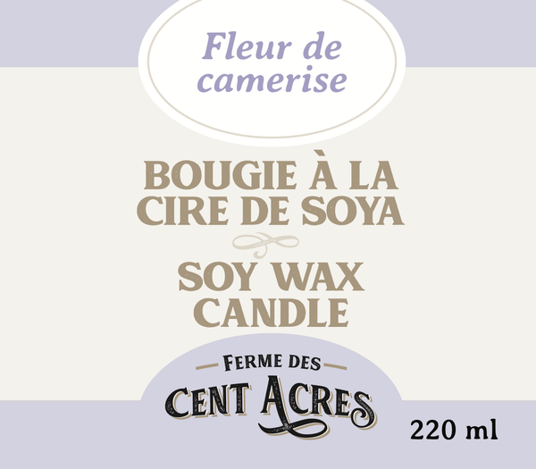 Bougies - La ferme des cent acres - Produit du Québec