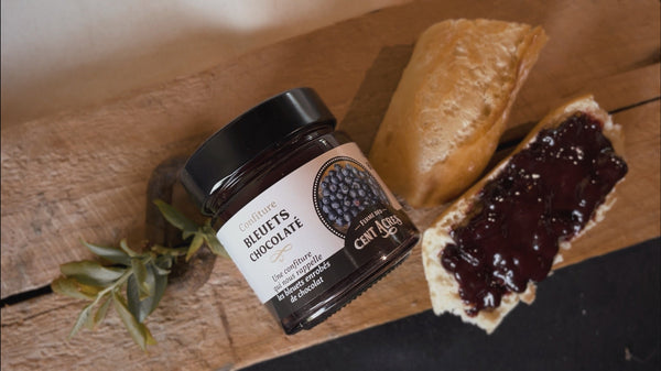 Confiture bleuets chocolaté - La ferme des cent acres - Produit du Québec