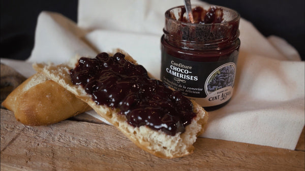 Confiture choco - camerise - La ferme des cent acres - Produit du Québec