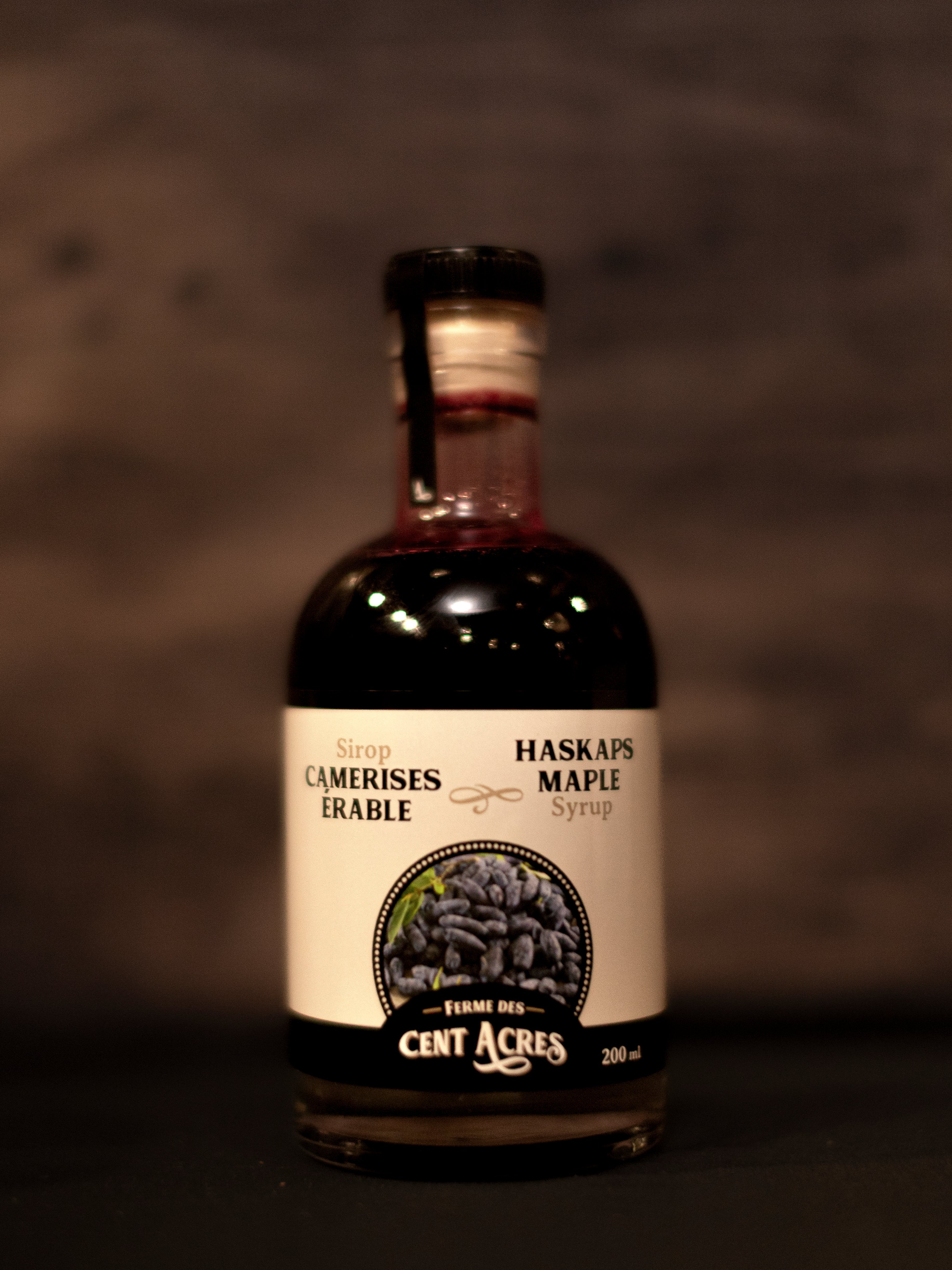Sirop de camerises - La ferme des cent acres - Produit du Québec